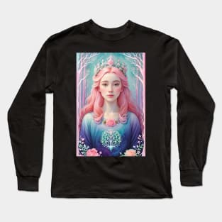 Pastel magical forest queen fairy Long Sleeve T-Shirt